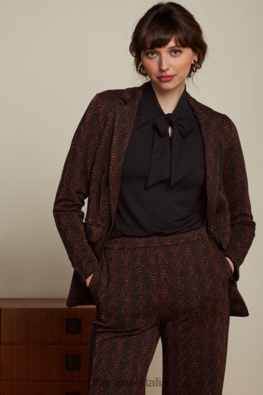 donne King Louie arancia cognac giacca a margherita lunga tempesta abbigliamento 0L484186
