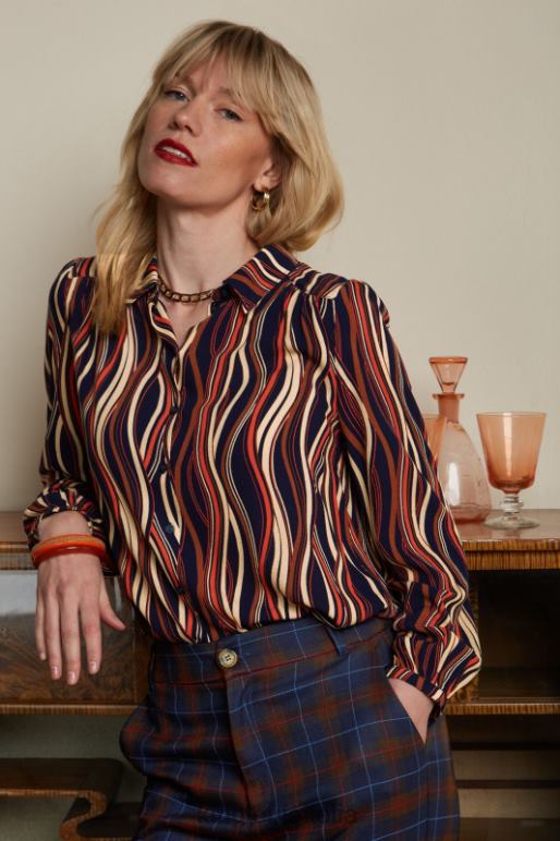 donne King Louie blu camicetta carina merrill abbigliamento 0L484118
