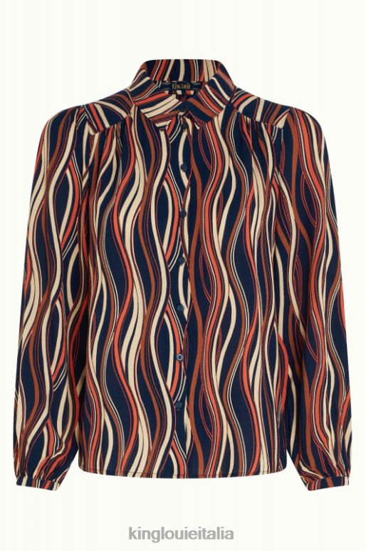 donne King Louie blu camicetta carina merrill abbigliamento 0L484118