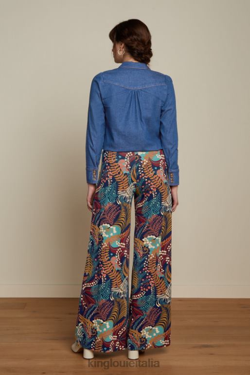 donne King Louie blu denim camicetta carina in chambray abbigliamento 0L484127