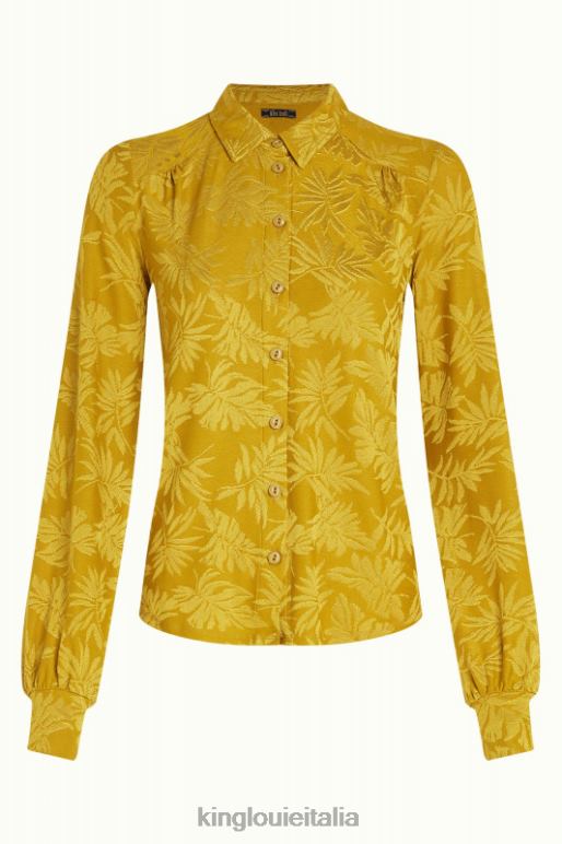 donne King Louie giallo curry camicetta carina pop-up abbigliamento 0L484125