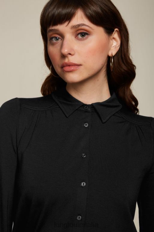 donne King Louie nero camicetta carina ecovero light abbigliamento 0L484131