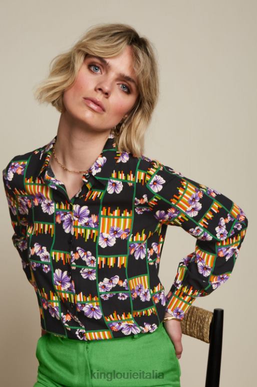 donne King Louie nero maisie camicetta ribelle abbigliamento 0L484123