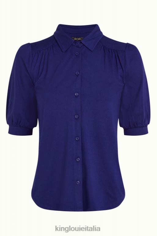 donne King Louie profondo blu camicetta carina ecovero light abbigliamento 0L484139