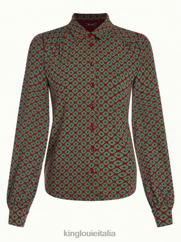 donne King Louie rosso cabernet carina camicetta polverosa abbigliamento 0L484124