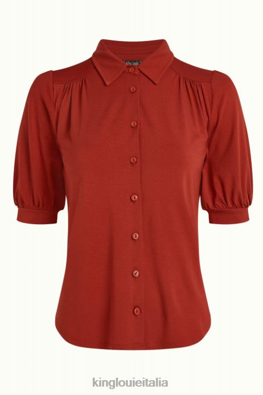 donne King Louie rosso terra di Siena camicetta carina ecovero light abbigliamento 0L484140