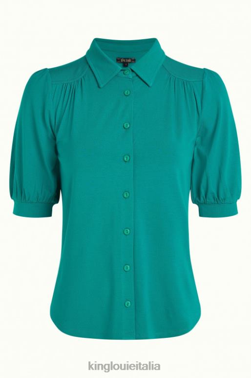 donne King Louie verde acqua camicetta carina ecovero light abbigliamento 0L484138