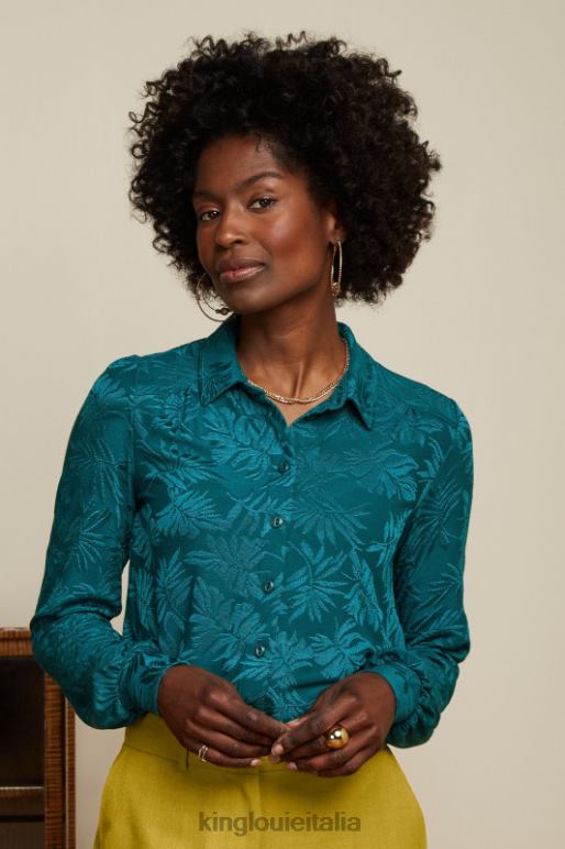 donne King Louie verde antico camicetta carina pop-up abbigliamento 0L484126
