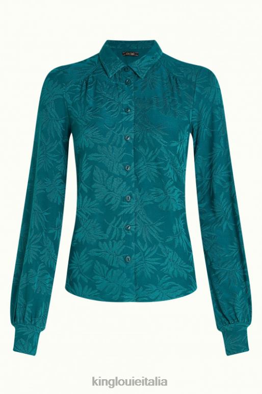 donne King Louie verde antico camicetta carina pop-up abbigliamento 0L484126