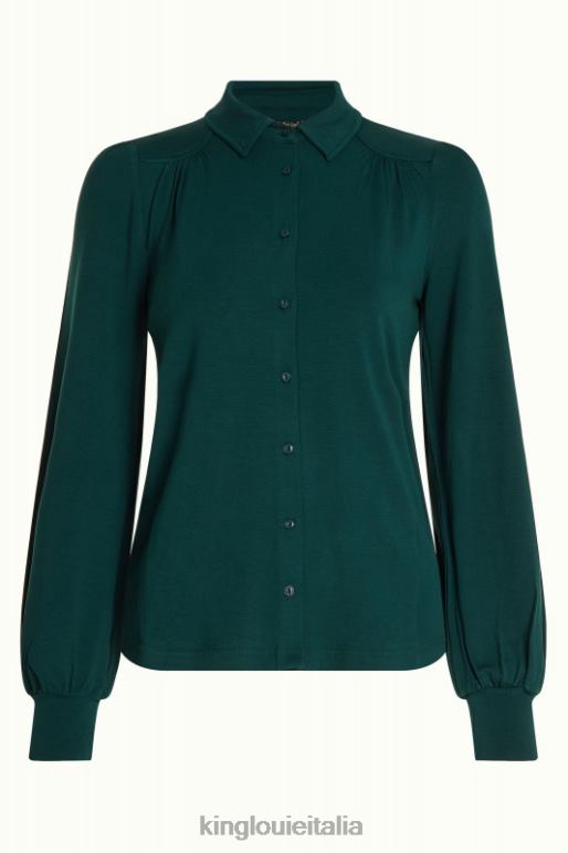 donne King Louie verde pino camicetta carina ecovero light abbigliamento 0L484133