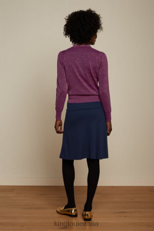 donne King Louie blu serale gonna con bordo milano uni abbigliamento 0L484166