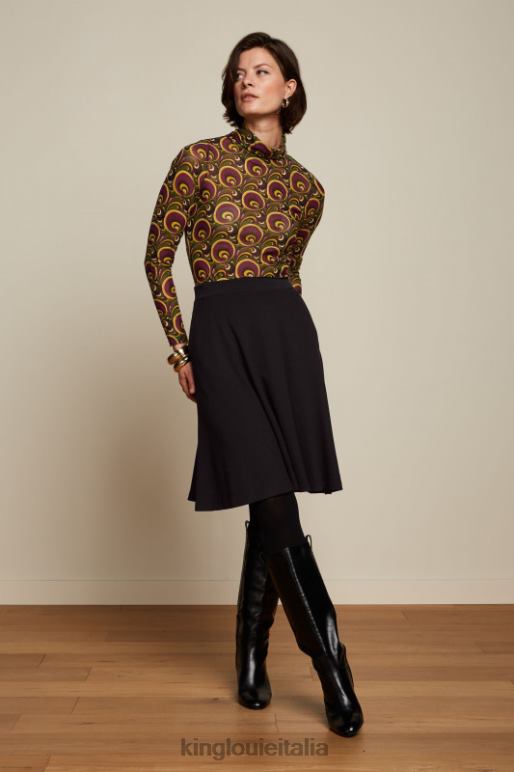 donne King Louie nero gonna serena milano crepe abbigliamento 0L484142