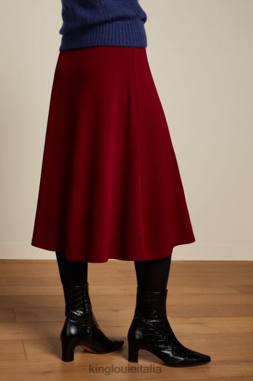 donne King Louie rosso cabernet gonna juno milano crêpe abbigliamento 0L484159