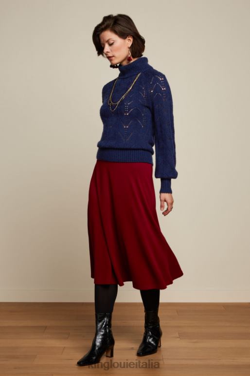 donne King Louie rosso cabernet gonna juno milano crêpe abbigliamento 0L484159