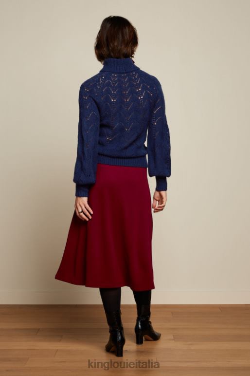 donne King Louie rosso cabernet gonna juno milano crêpe abbigliamento 0L484159