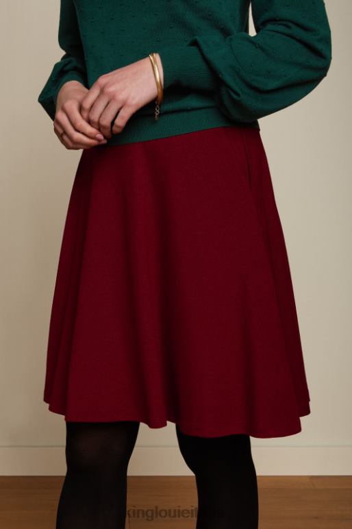 donne King Louie rosso cabernet gonna serena milano crepe abbigliamento 0L484141