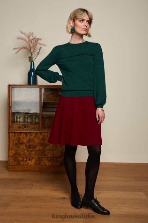 donne King Louie rosso cabernet gonna serena milano crepe abbigliamento 0L484141