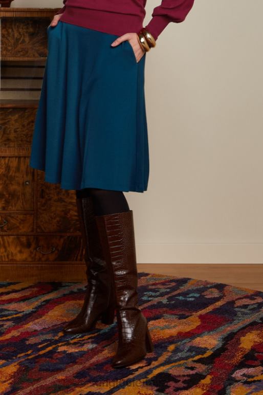 donne King Louie stagno blu gonna serena milano crepe abbigliamento 0L484144
