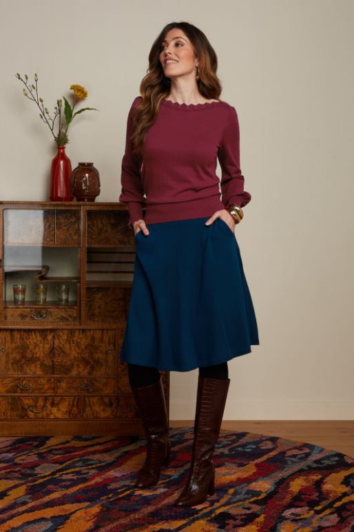 donne King Louie stagno blu gonna serena milano crepe abbigliamento 0L484144