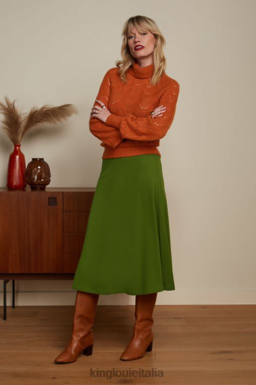 donne King Louie verde oliva gonna juno milano crêpe abbigliamento 0L484165