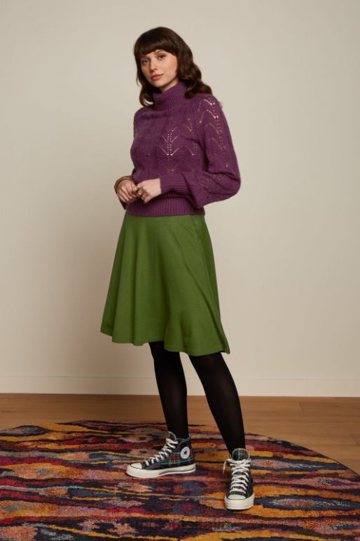 donne King Louie verde oliva gonna serena milano crepe abbigliamento 0L484143