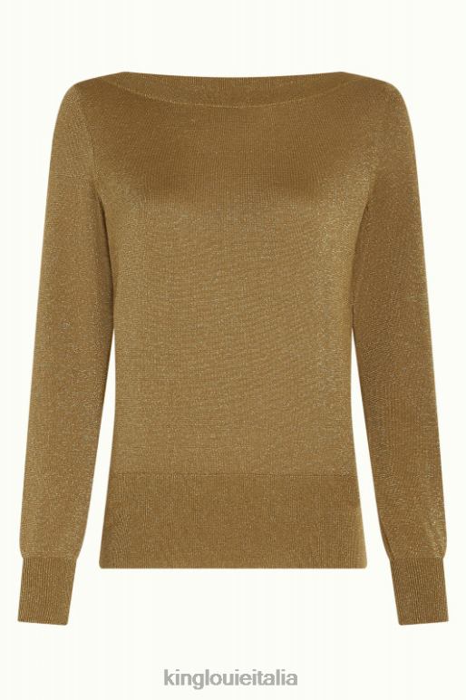 donne King Louie Marrone dorato edera top lapis abbigliamento 0L48469