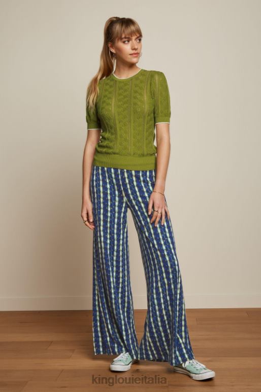 donne King Louie caprifoglio verde agnes puff top herrero abbigliamento 0L484102