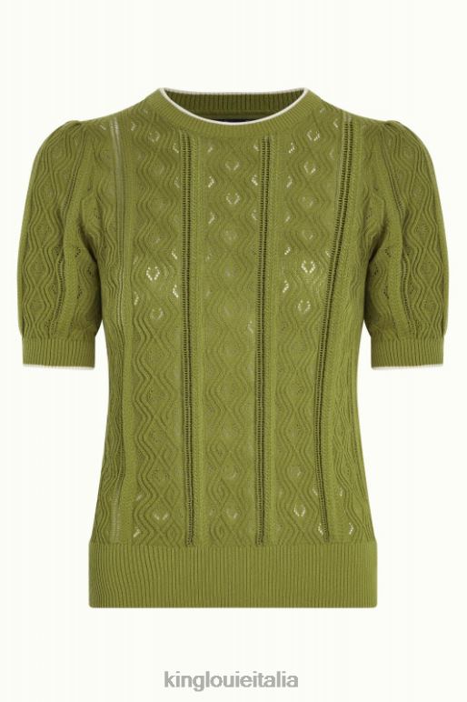 donne King Louie caprifoglio verde agnes puff top herrero abbigliamento 0L484102