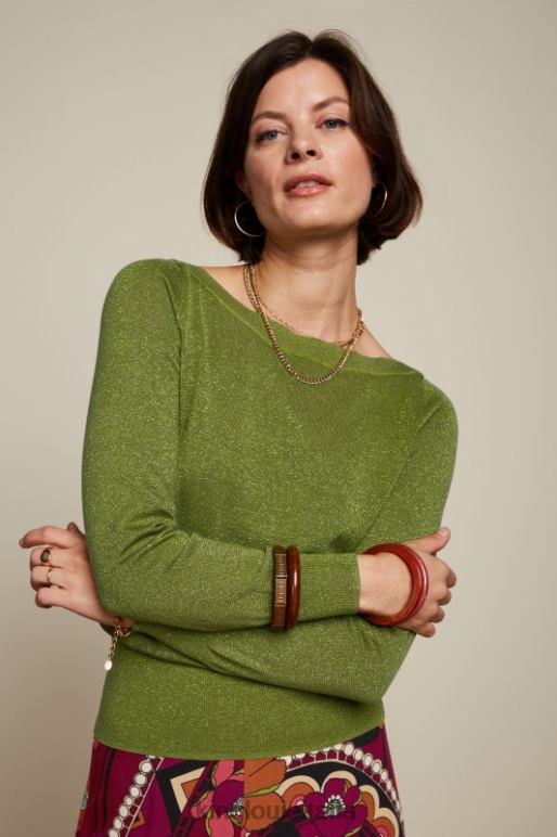 donne King Louie caprifoglio verde edera top lapis abbigliamento 0L48471