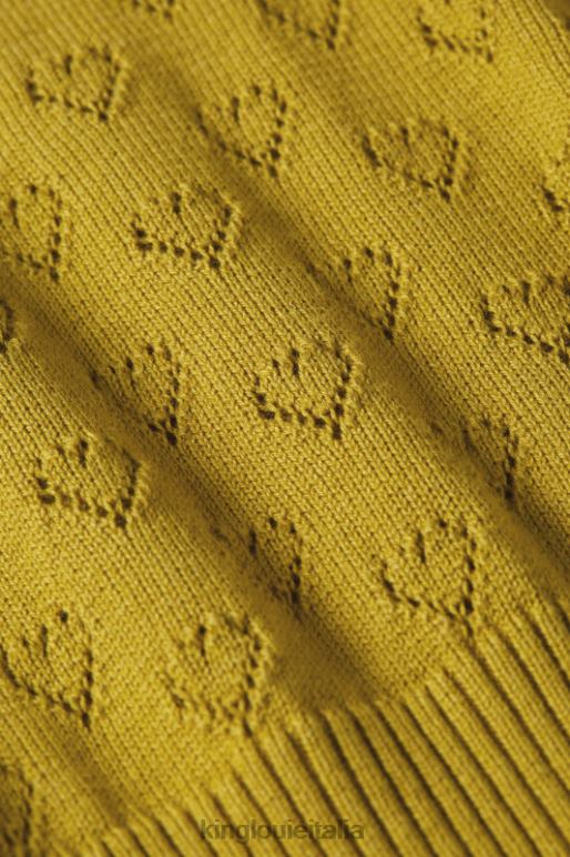 donne King Louie giallo curry audrey tromba manica cuore aperto abbigliamento 0L48481