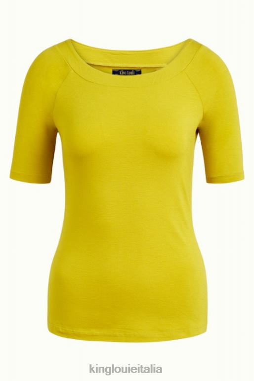 donne King Louie giallo primaverile Sarah Top Ecovero Luce abbigliamento 0L484106