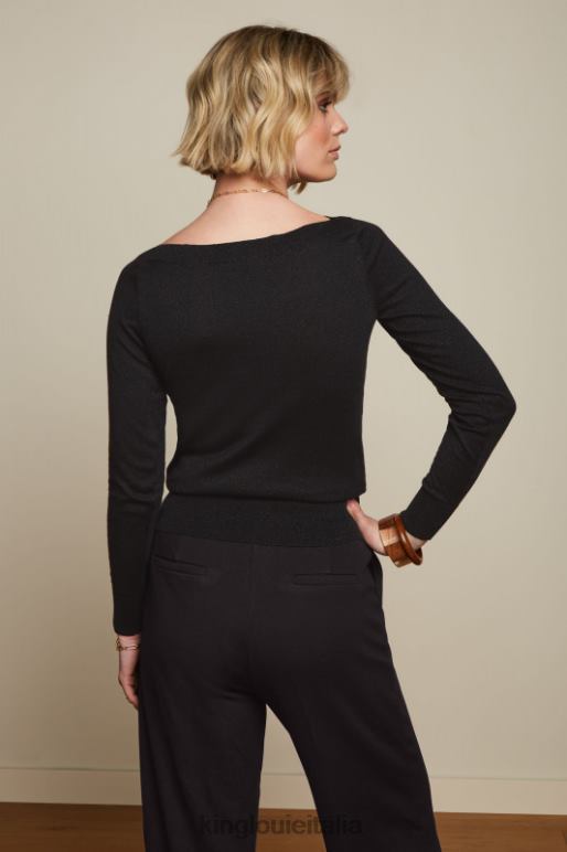 donne King Louie nero striscia di lapis superiore edera abbigliamento 0L48461