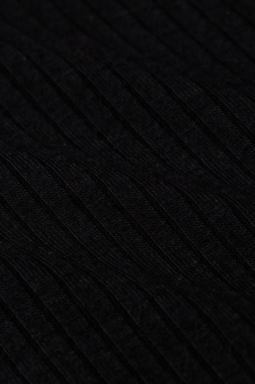 donne King Louie nero top a collo alto a coste unite abbigliamento 0L48449