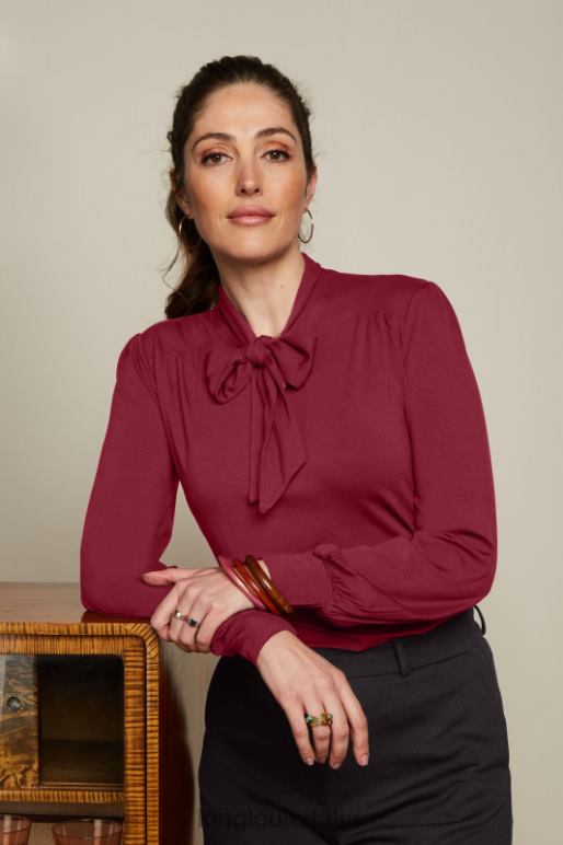 donne King Louie rosso cabernet amalia top ecovero luce abbigliamento 0L48437
