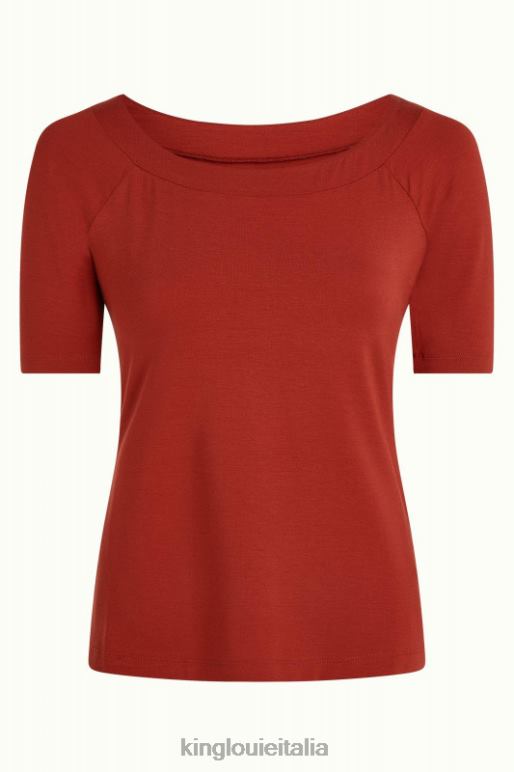 donne King Louie rosso terra di Siena Sarah Top Ecovero Luce abbigliamento 0L484109
