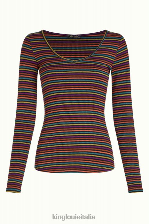 donne King Louie umbra carice v striscia rolla superiore abbigliamento 0L48455