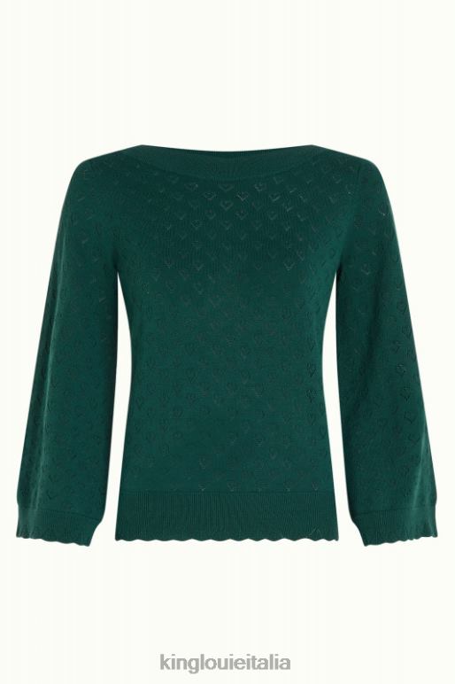 donne King Louie verde libellula audrey tromba manica cuore aperto abbigliamento 0L48484