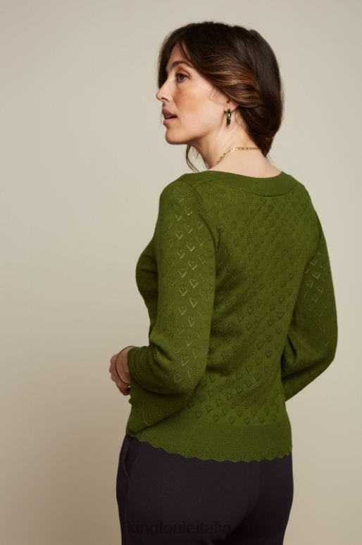 donne King Louie verde oliva audrey tromba manica cuore aperto abbigliamento 0L48483