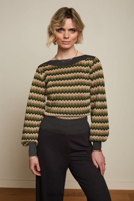 donne King Louie verde posato Erin Top Bruno abbigliamento 0L48464