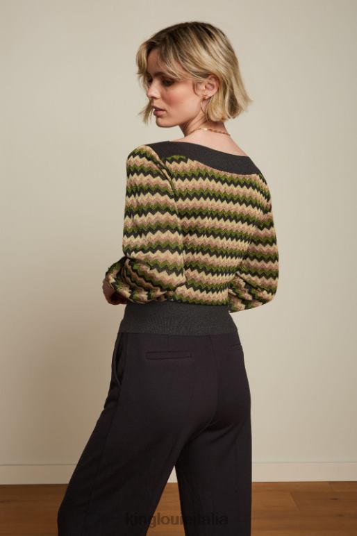 donne King Louie verde posato Erin Top Bruno abbigliamento 0L48464