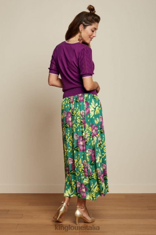 donne King Louie viola scintillante agnes puff top herrero abbigliamento 0L484101