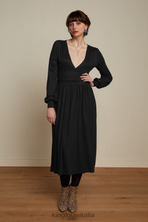 donne King Louie nero loretta abito ecovero classico abbigliamento 0L4842