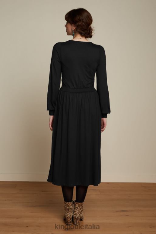 donne King Louie nero loretta abito ecovero classico abbigliamento 0L4842