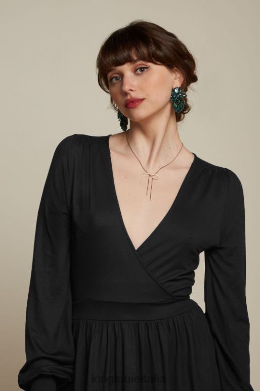 donne King Louie nero loretta abito ecovero classico abbigliamento 0L4842