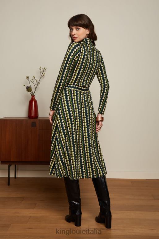 donne King Louie verde pino vestito dolcevita di Betsy Quincy abbigliamento 0L4848