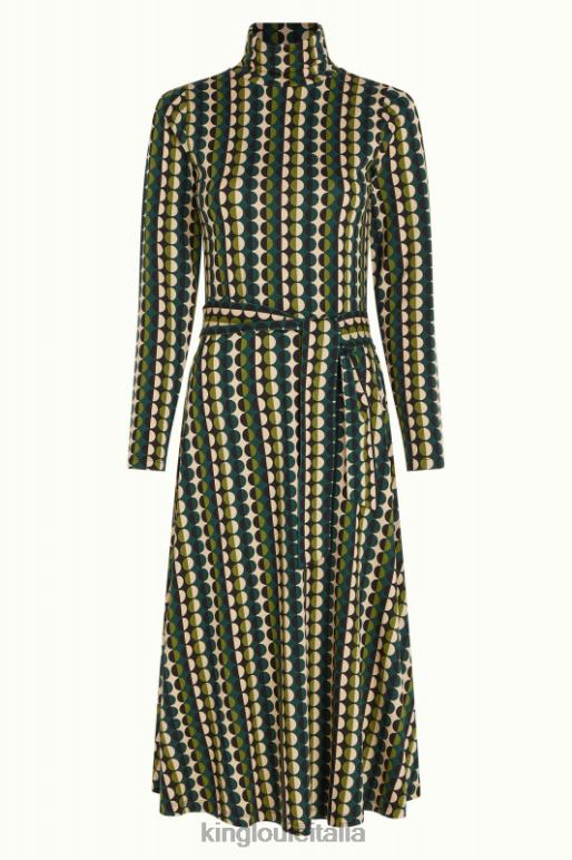 donne King Louie verde pino vestito dolcevita di Betsy Quincy abbigliamento 0L4848